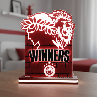 Επιτραπέζιο Led Φωτιστικό ΟΣΦΠ "Legend Winners" με συνδυασμό ξύλου και plexiglass