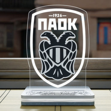 Επιτραπέζιο 3D Led Φωτιστικό "PAOK Logo" (20cm)