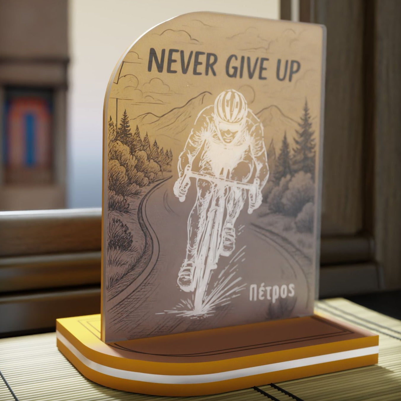 "Never Give Up" Light Collection| Επιτραπέζιο Φωτιστικό "Mountain Bike"  με όνομα
