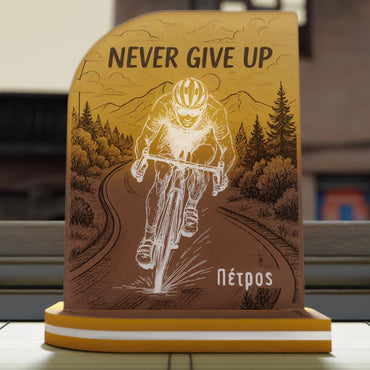 "Never Give Up" Light Collection| Επιτραπέζιο Φωτιστικό "Mountain Bike"  με όνομα