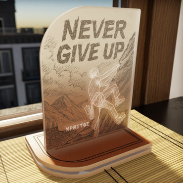 "Never Give Up" Light Collection| Επιτραπέζιο Φωτιστικό "Mountain Climber" με όνομα