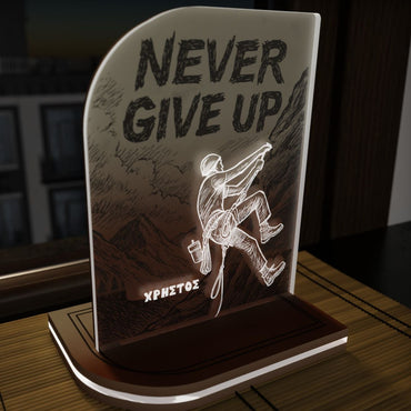 "Never Give Up" Light Collection| Επιτραπέζιο Φωτιστικό "Mountain Climber" με όνομα