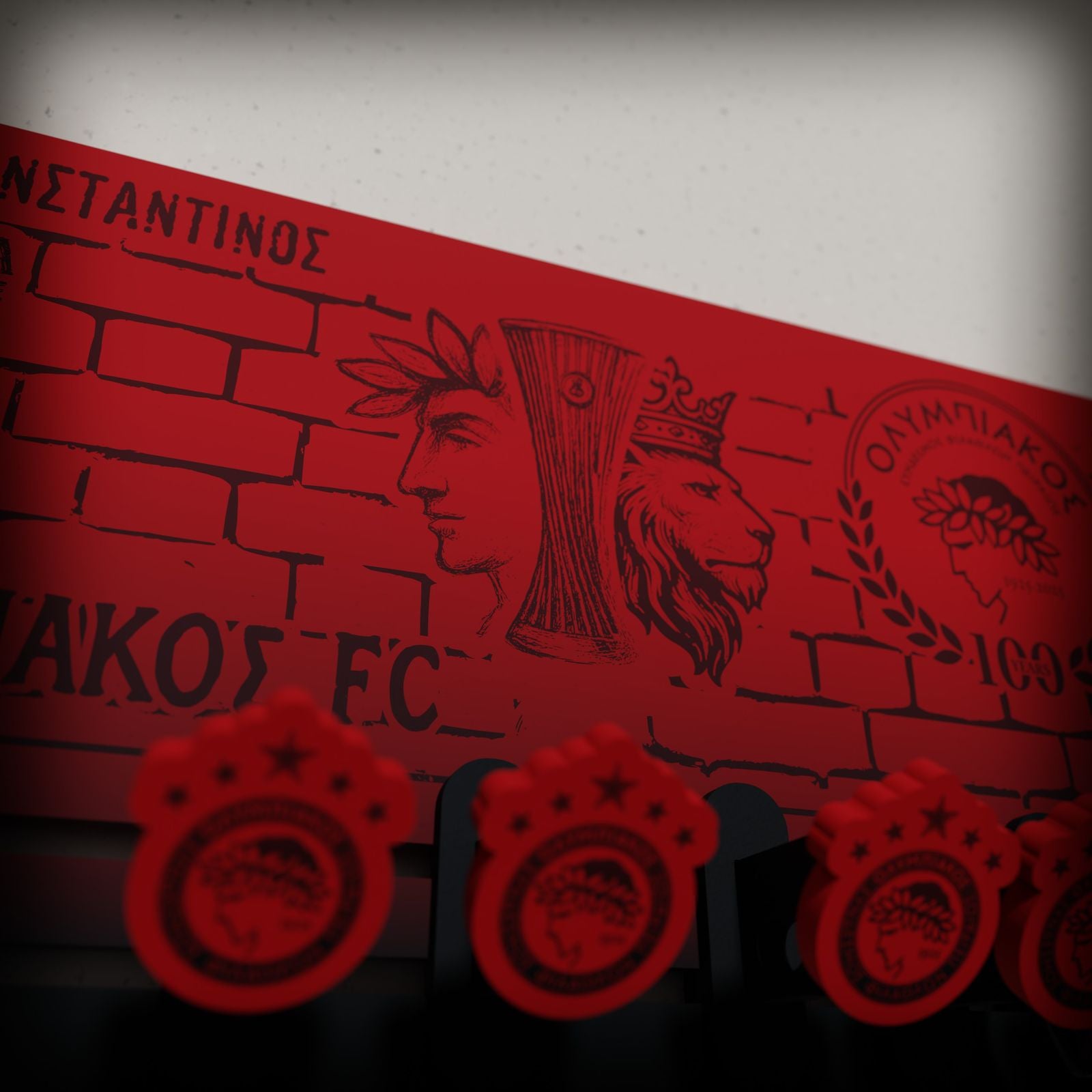 "THRILOS EUROPA CONFERENCE CUP" | Ξύλινη Κρεμάστρα Τοίχου 6 Θέσεων  με χάραξη ονόματος (36cm*20cm)