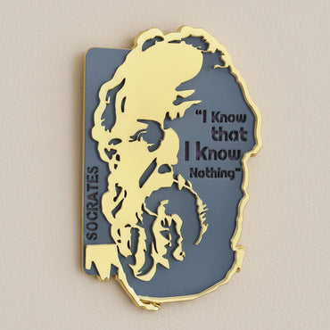 Ξύλινο Καδράκι με quote "Socrates" (20cm x 13cm) | Τιμή για 1 Τεμάχιο (συμπερ. ΦΠΑ)