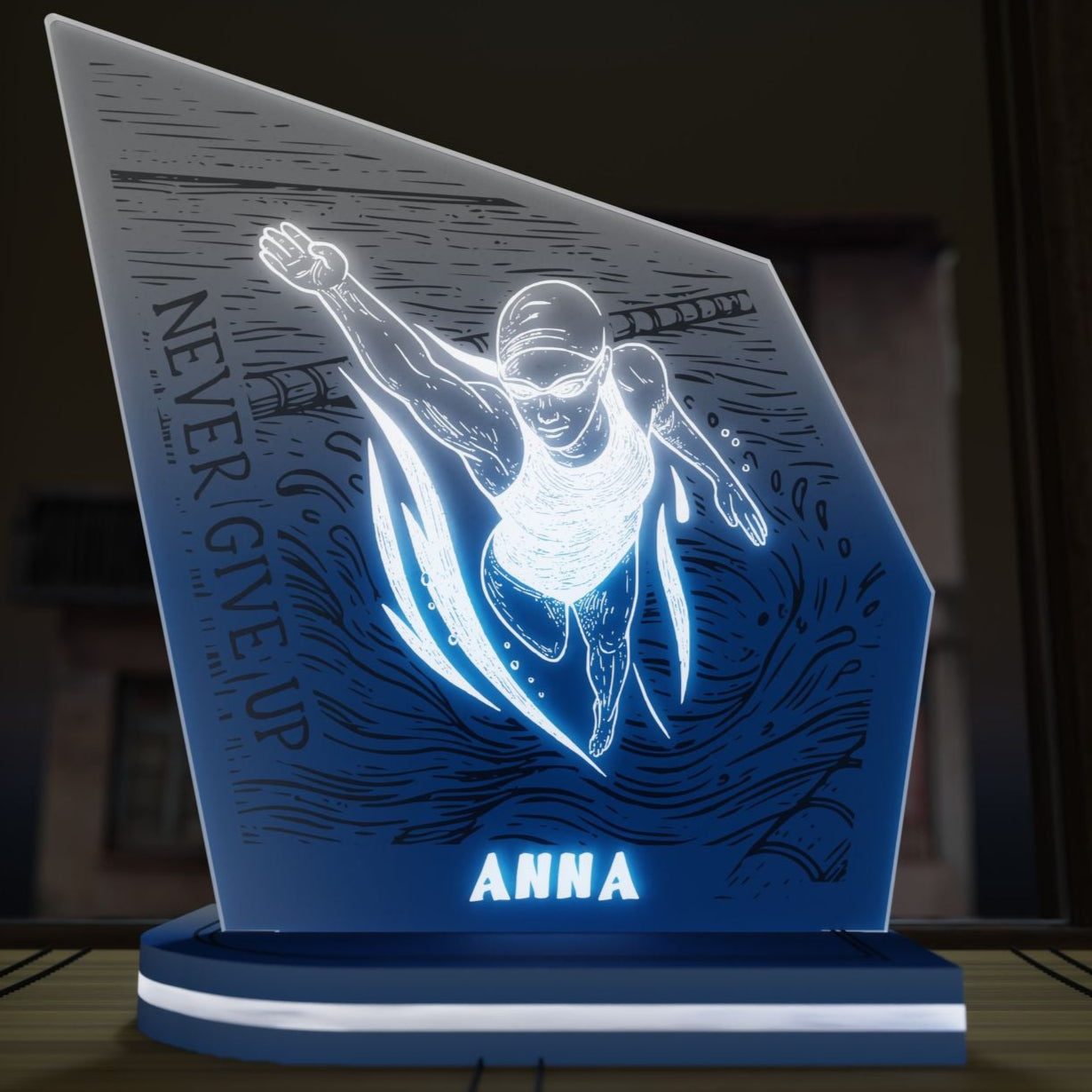 "Never Give Up" Light Collection| Επιτραπέζιο Φωτιστικό  Female "Swimmer"