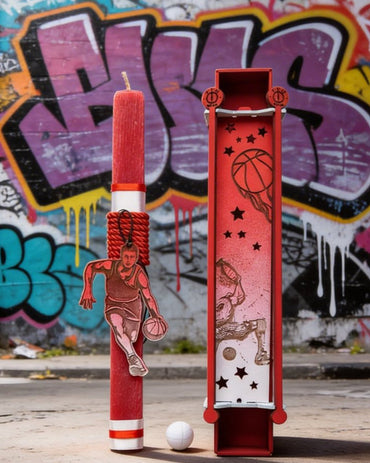 Πασχαλινή Λαμπάδα "Basket Player" με Επιλογές σε διαφορετικές αποχρώσεις