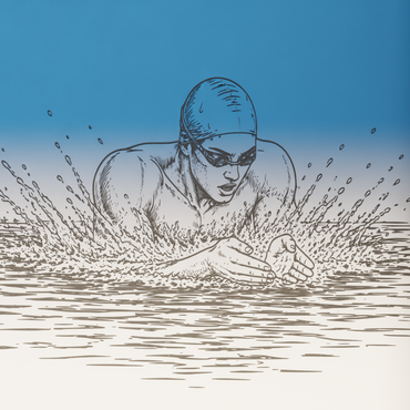 Stand Κρεμάστρα Μεταλλίων  "Swimmer"  με Όνομα και Σήμα Συλλόγου (49cm*16cm)