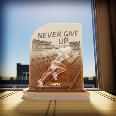 "Never Give Up" Light Collection| Επιτραπέζιο Φωτιστικό Female "Runner" με όνομα