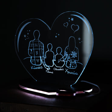 ΠΡΟΣΩΠΟΠΟΙΗΜΕΝΟ 3D LED ΦΩΤΙΣΤΙΚΟ "FAMILY"